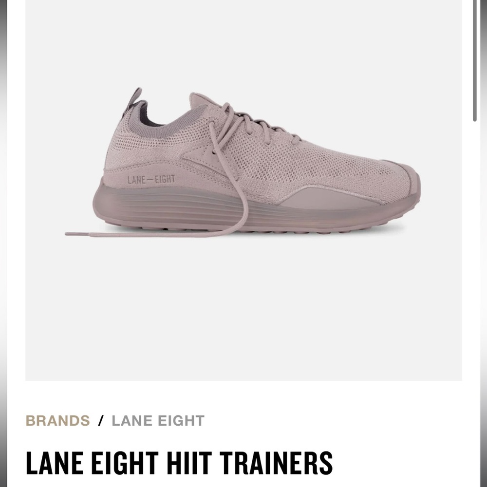 BNWT lane-eight HIIT trainer in warm grey